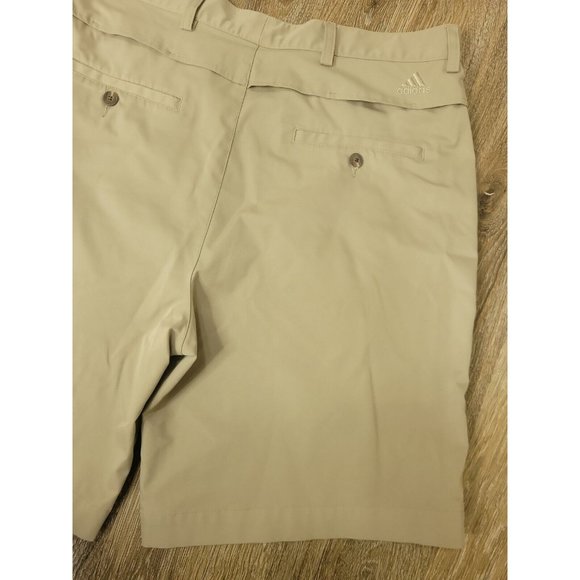 Adidas Men's 36 Shorts Khaki Stretch Chino Slit Pockets Golf Performance - Picture 7 of 8